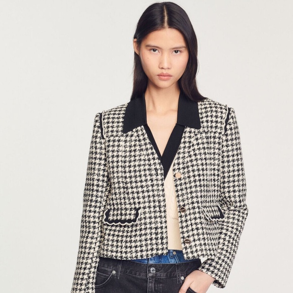 Sandro Houndstooth Jacket - Picture 1 of 4